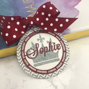 Queen Crown Bag Tag Maroon