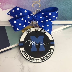 Personalized Team Aluminum Bag Tag: School Colors, Any Sport