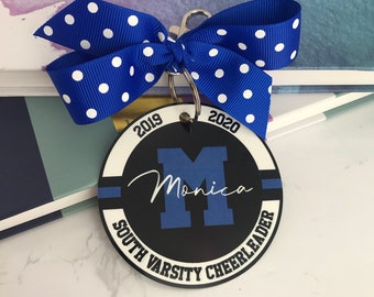 Personalized Team Aluminum Bag Tag: School Colors, Any Sport