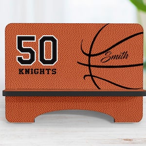 Basketball Phone or Tablet Stand Personalized, Monogrammed, Gifts for Basketball
