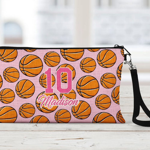 Volleyball Makeup Bag Personalized Natural Linen Zipper Etsy