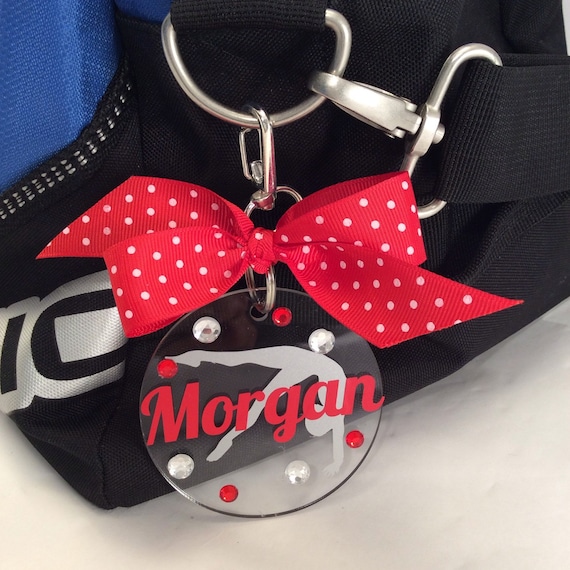 Gymnast I Love Gymnastics Good Luck Keyring Gym Bag Charm Competition Gift