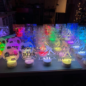 Personalized LED Accent Light: Custom Engraved Design, USB/Battery Operated