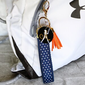 Personalized Softball Girl Lanyard: Initial Monogram Wristlet Key Fob