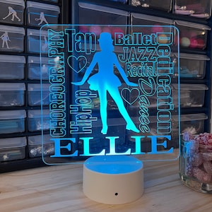 Personalized Tap Dance LED Night Light: Custom Engraved Acrylic Art