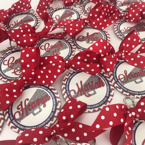 Cheerleader Megaphone Bag Tag Aluminum Bag Tag Cheerleading Etsy