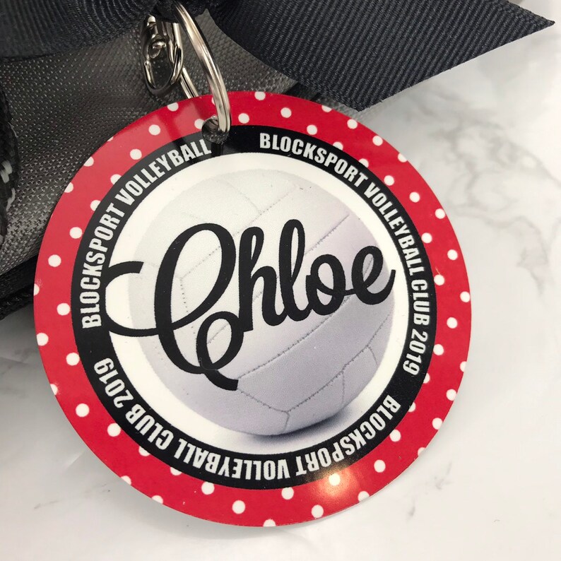Volleyball Bag Tag Aluminum Bag Tag Volleyball Gifts Outer Etsy