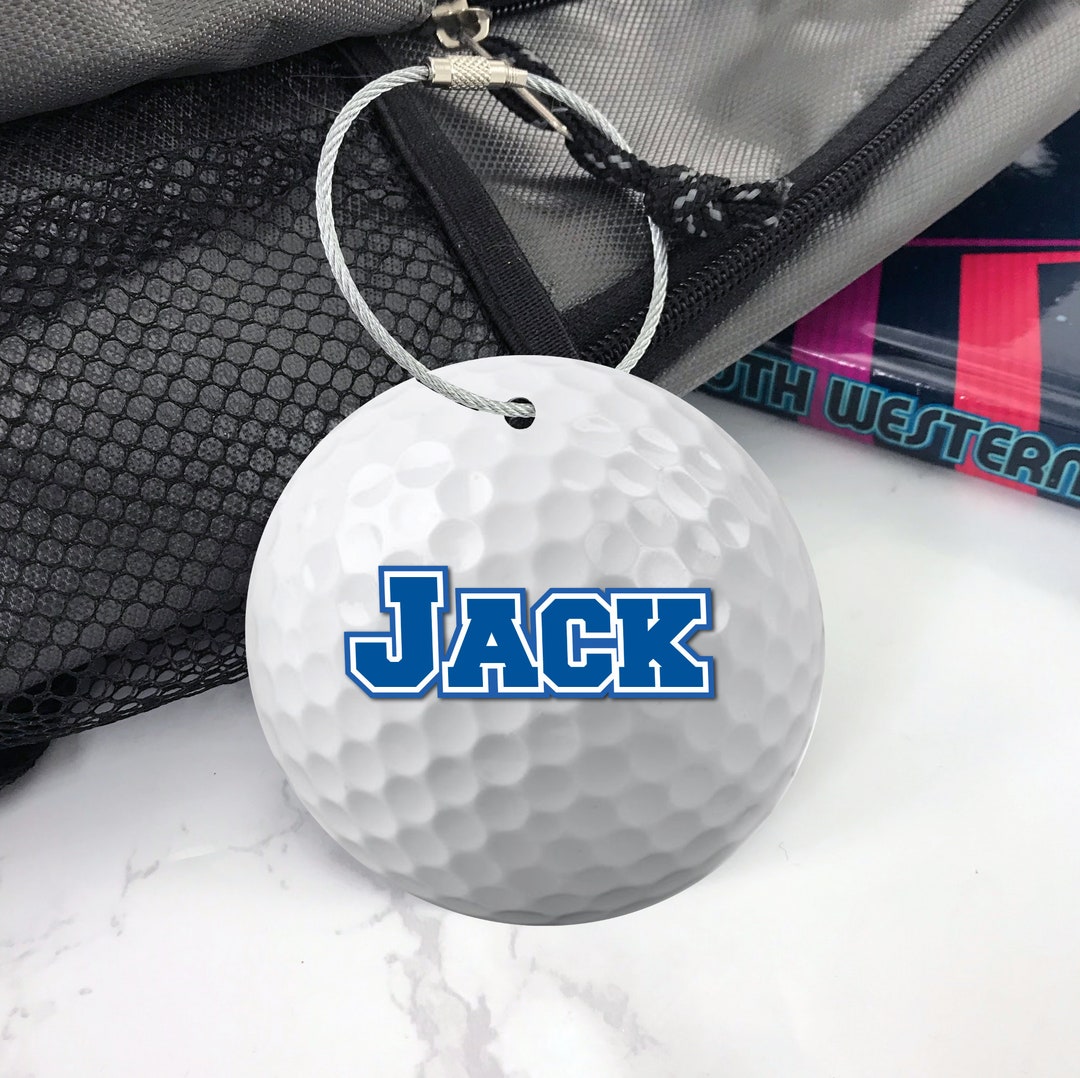 Golf Ball Bag Tag, Aluminum Bag Tag, Golfer Gifts, Personalized