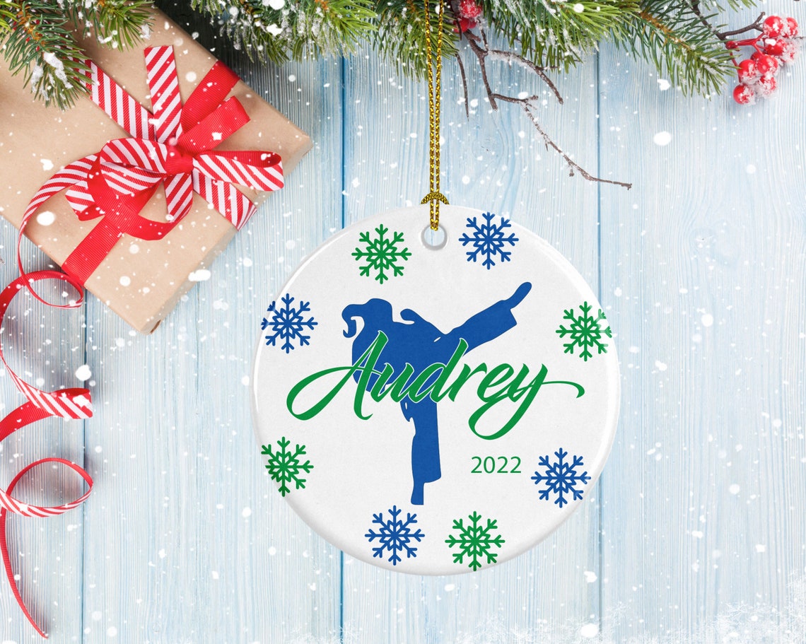 Karate Ornament Porcelain Ornament Karate Girl Design Gifts Etsy