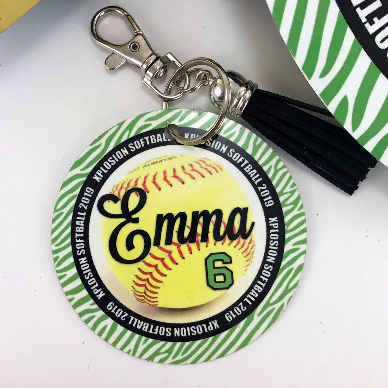 Softball Bag Tag Aluminum Bag Tag Softball Gifts Outer Etsy
