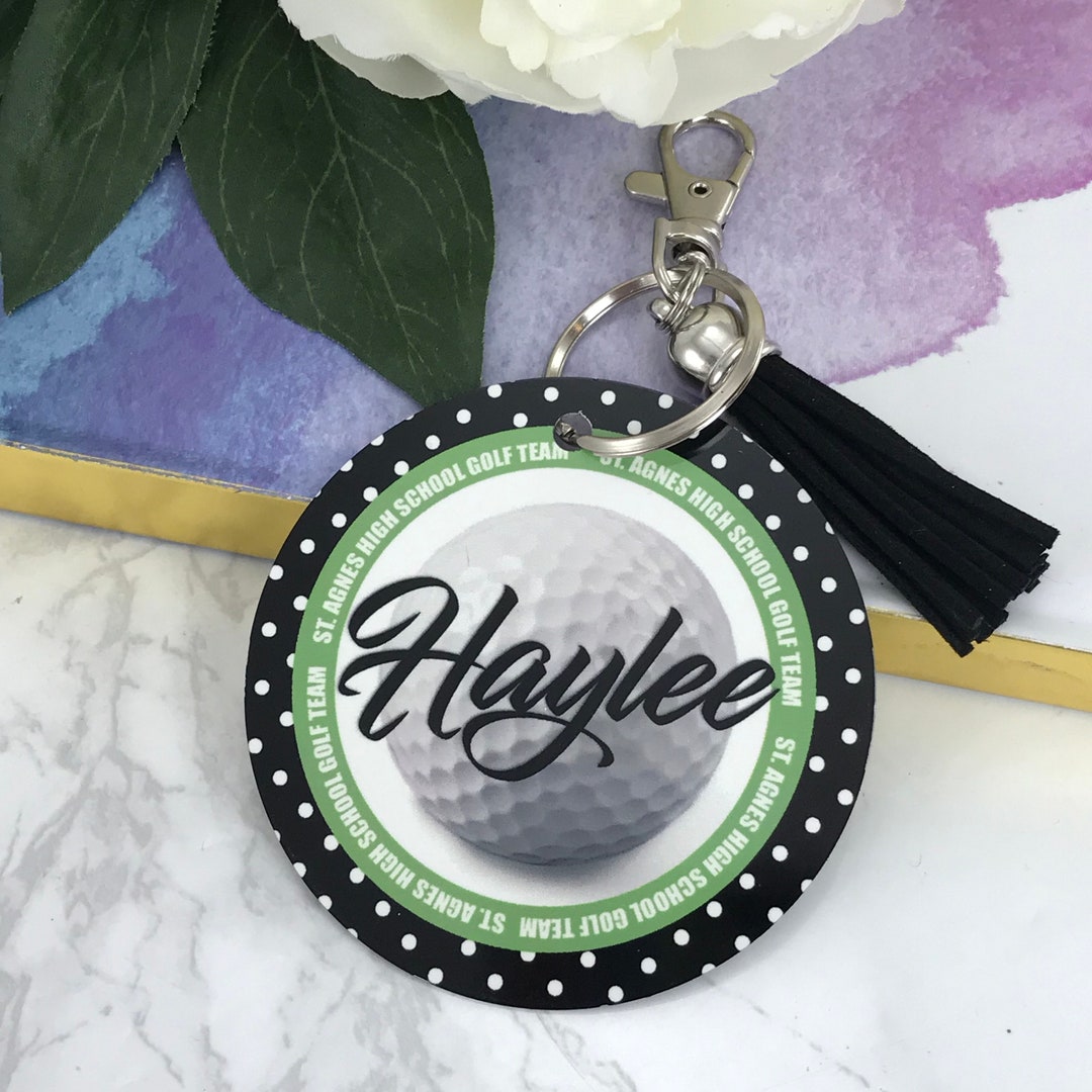Golf Ball Bag Tag, Aluminum Bag Tag, Golfer Gifts, Golf Girl