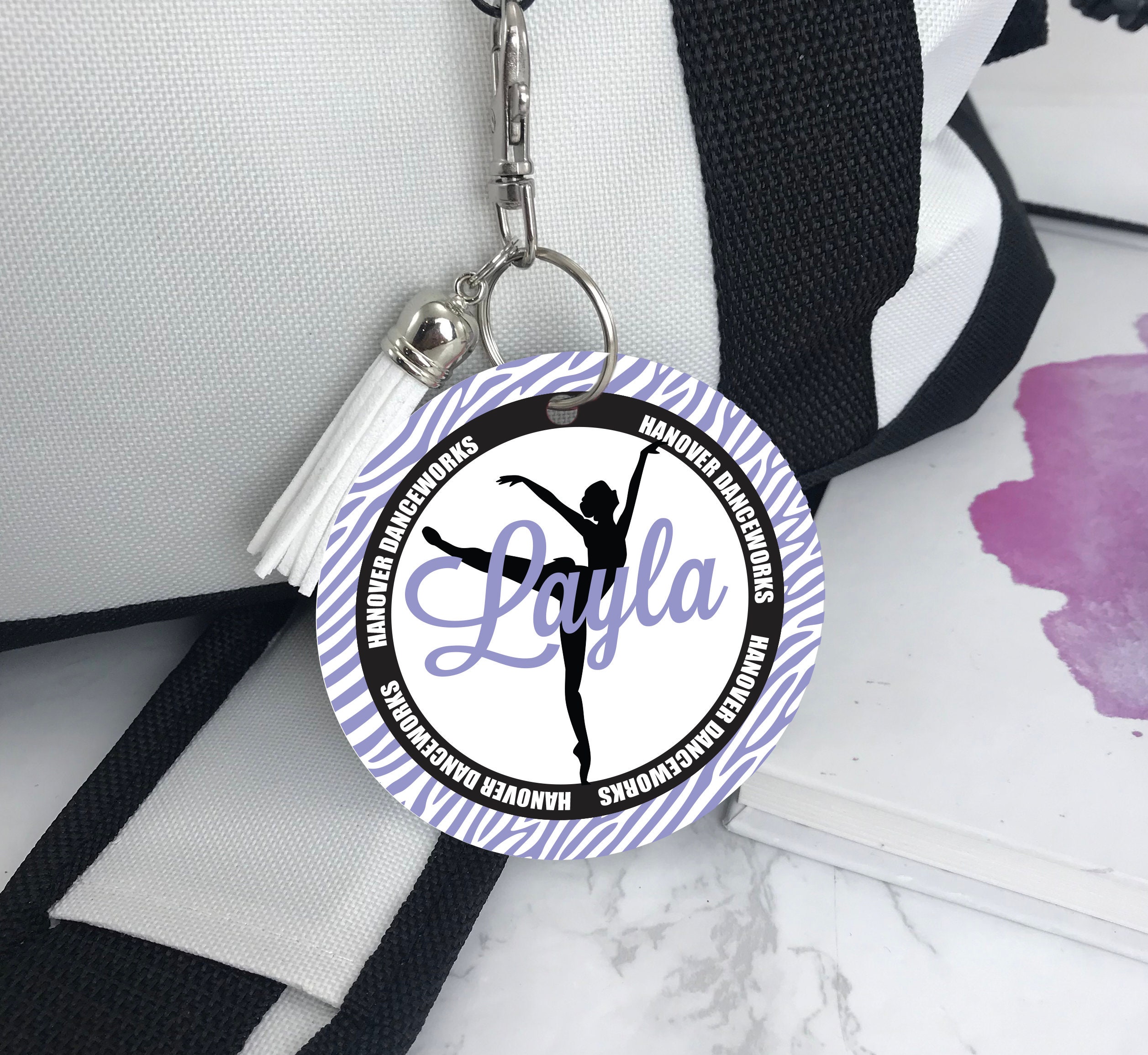 Dance Bag Tag Dancer on Toe Design Aluminum Bag Tag Dancer Etsy