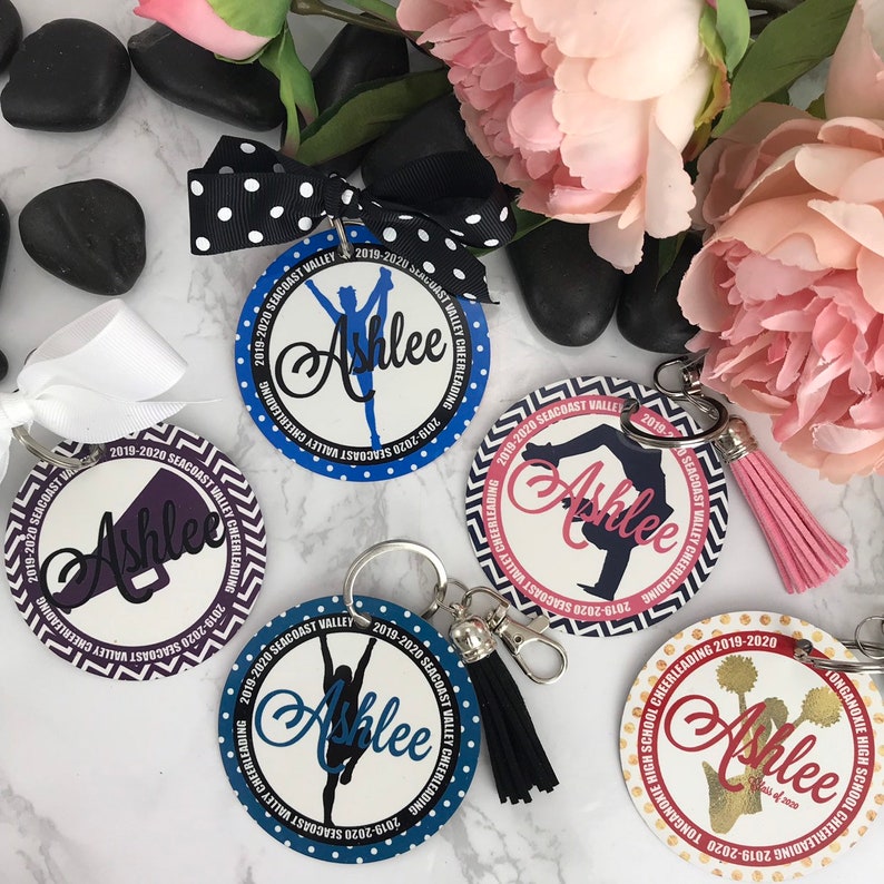 Cheerleader Poms Bag Tag Aluminum Bag Tag Cheerleading Etsy