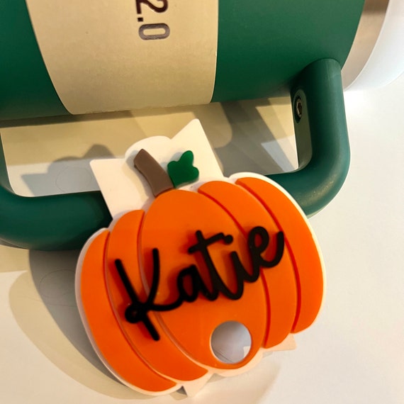 Pumpkin Stanley 2.0 Tumbler Topper Personalized Name for Tumbler