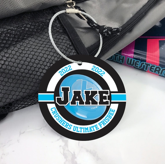 Ultimate Frisbee Bag Tag Aluminum Bag Tag Ultimate Frisbee - Etsy