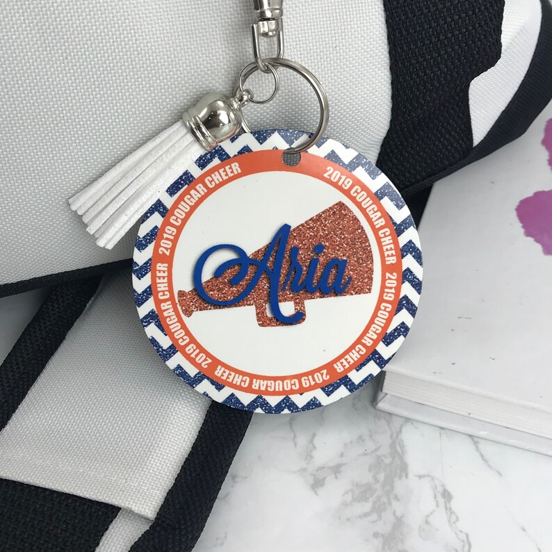 Cheerleader Bag Tagmegaphonealuminum Bag Tag Cheerleading Etsy