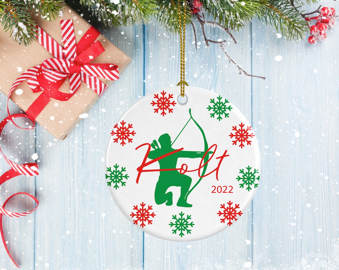 Archery Ornament, Porcelain Ornament, Archer Boy Design, Gifts for