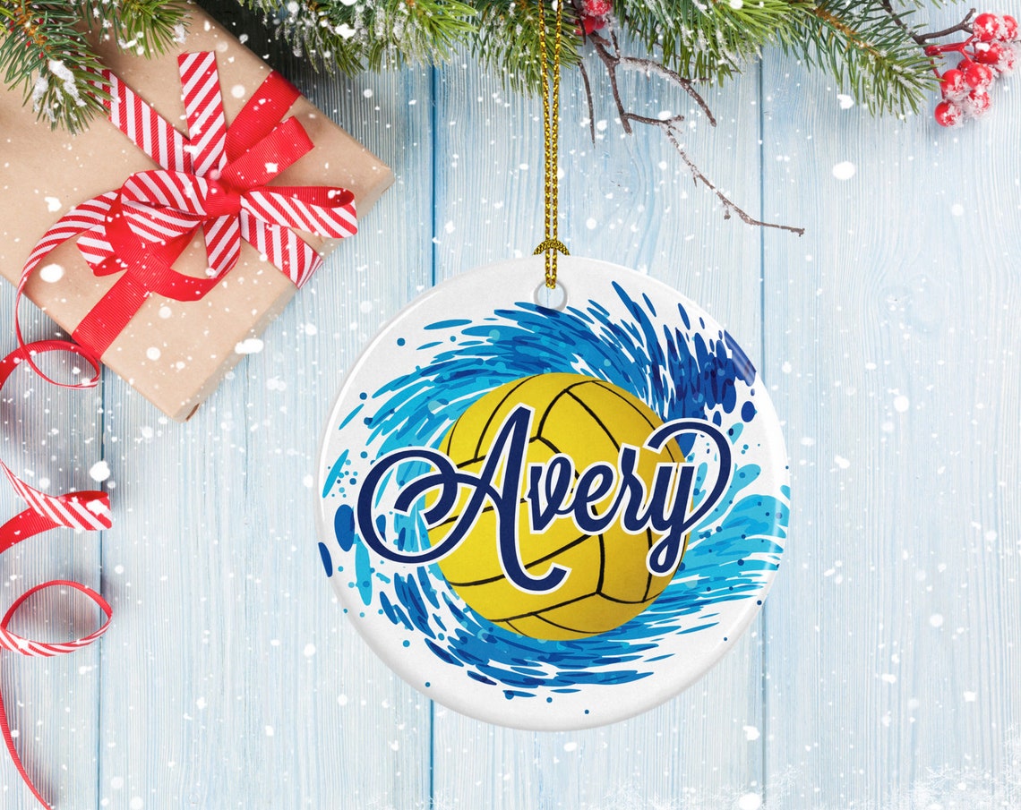 Water Polo Ornament Porcelain Ornament Ball and Splash Etsy