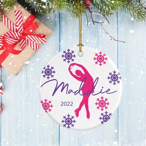 Figure Skater Ornament, Porcelain Ornament, Female Figure Skater Design, Gifts for Figure Skaters