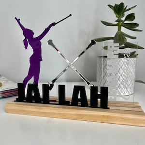 Baton Twirler Girl Grandstand, Personalized Twirler Gift, Choose your Pieces and Colors