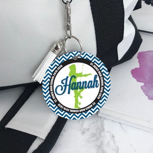 Majorette Bag Tag, Profile Design with Baton Aluminum Bag Tag, Team Gifts, Personalized, Monogrammed