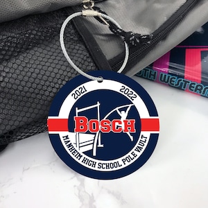 Personalized Pole Vault Bag Tag: Aluminum Track & Field Gift