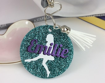 Personalized Irish Dancer Glitter Bag Tag: Feis Gift