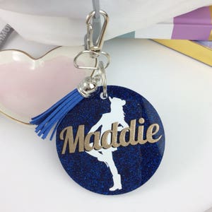 Personalized Majorette Glitter Bag Tag: Monogrammed Gift