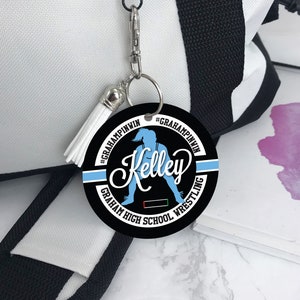 Stoned Fila Disk Pendant - Light Turquoise Stoned Fila Disk Pendant - Light Turquoise