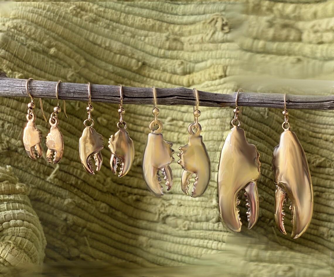 Lobster Claw Earrings Etsy