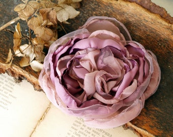 Rose Gold Hair Comb White Blush Pink and Dusty Blue Hair Piece White Peony Bridesmaid Gift Rose Gold Branch Floral Collage Chartreuse Poppy