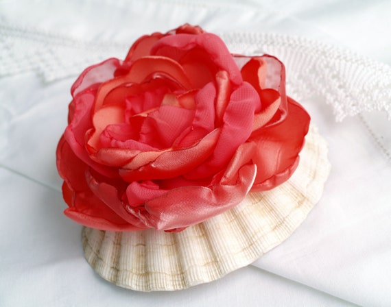 Silk flower corsage brooch deals