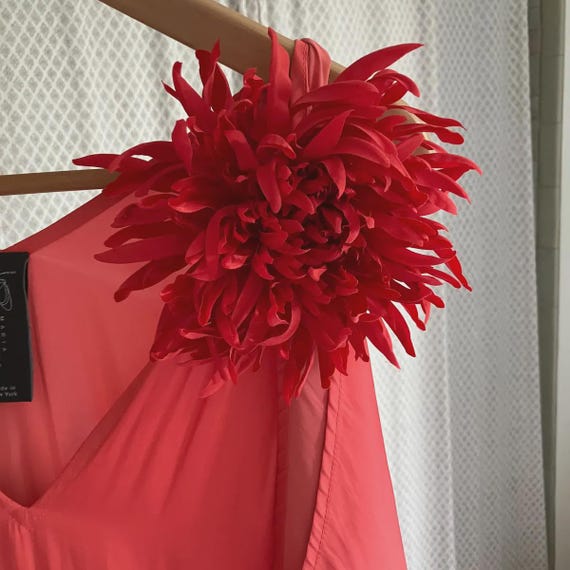 red flower pin for dress Wedding dress accessories, flower clip and pin,flower pin. Orange-brown,red,violet color flowers