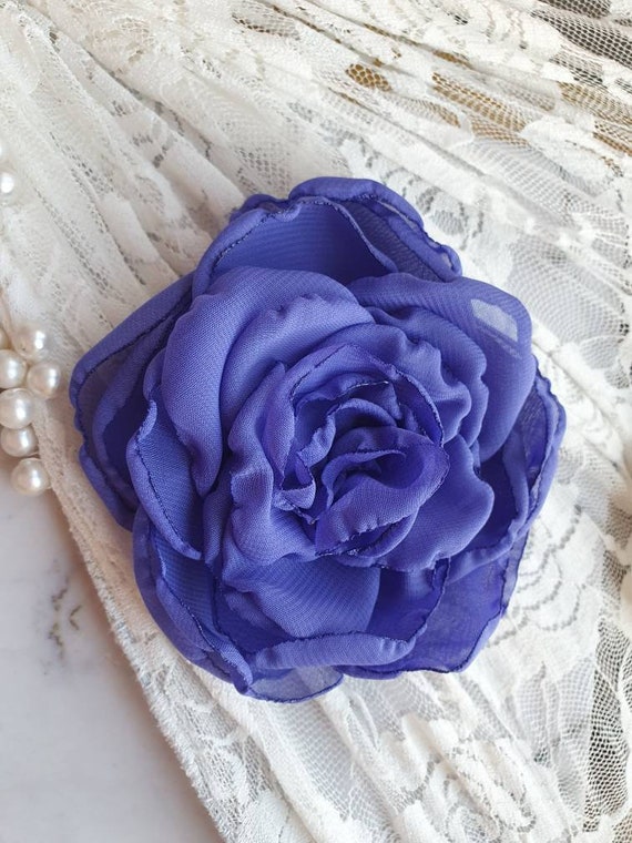 Spilla A Fiore Di Camelia In Chiffon Rosa - Accessorio Elegante Per Donne, Regalo Per Feste - Foto 10