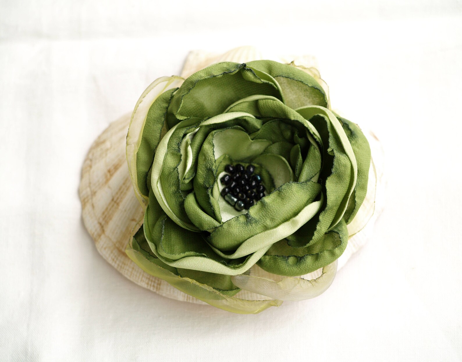 Flower brooch Large flower Brooch pin Flower hair clip Fresh Etsy