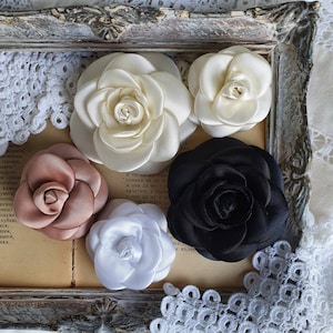 White flower brooch pin, Pure White flower broach, wedding dress brooches, Fabric Camellias, classic brooches, Camellia brooch small, Gift