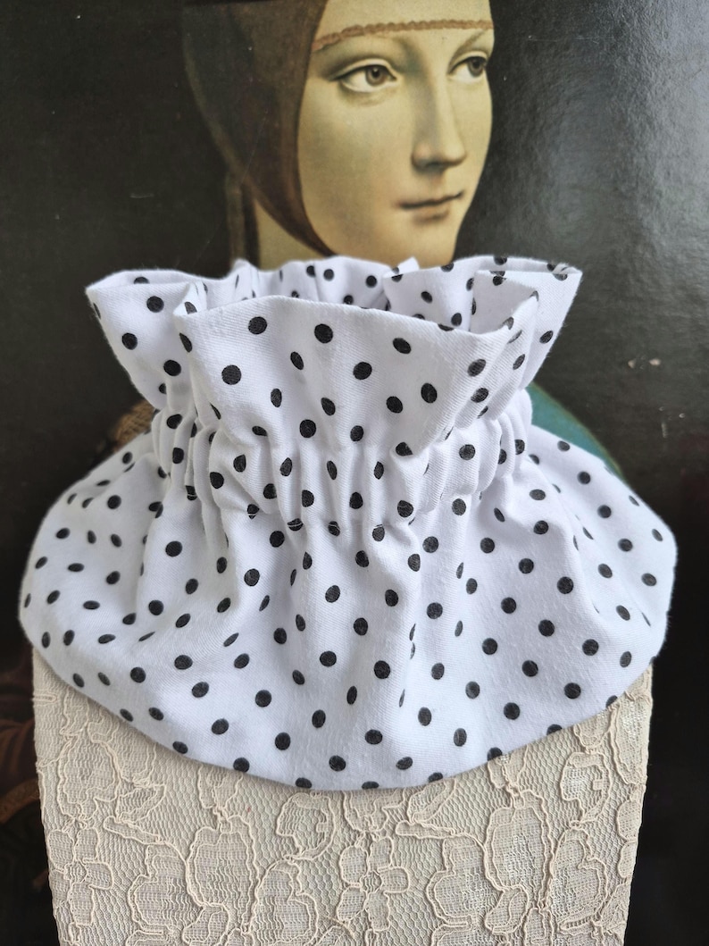 Regency Ruff Neck Ruff Removable Collar, Victorian, Edwardian, or Regency Neck ...