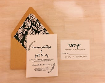 Floral Hochzeitseinladung, grün Blumen Hochzeit Einladung Set, grüne Blumen Hochzeitseinladung, Wald grün Hochzeitseinladung