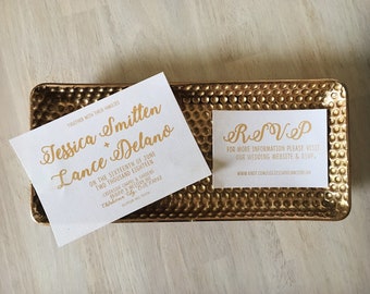 Goldene Hochzeitseinladung, Gold und weiß Hochzeit einladen, goldene Hochzeiten, Chic Hochzeit, Einladung, rustikalen Chic Hochzeit Einladung Set