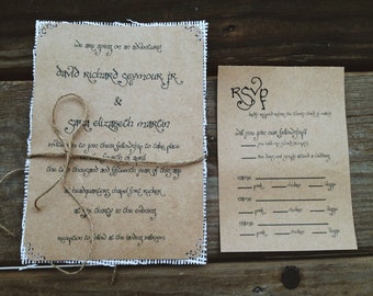 Herr der Ringe Hochzeit Einladung, Herr der Ringe, Bilbo Beutlin Hochzeit