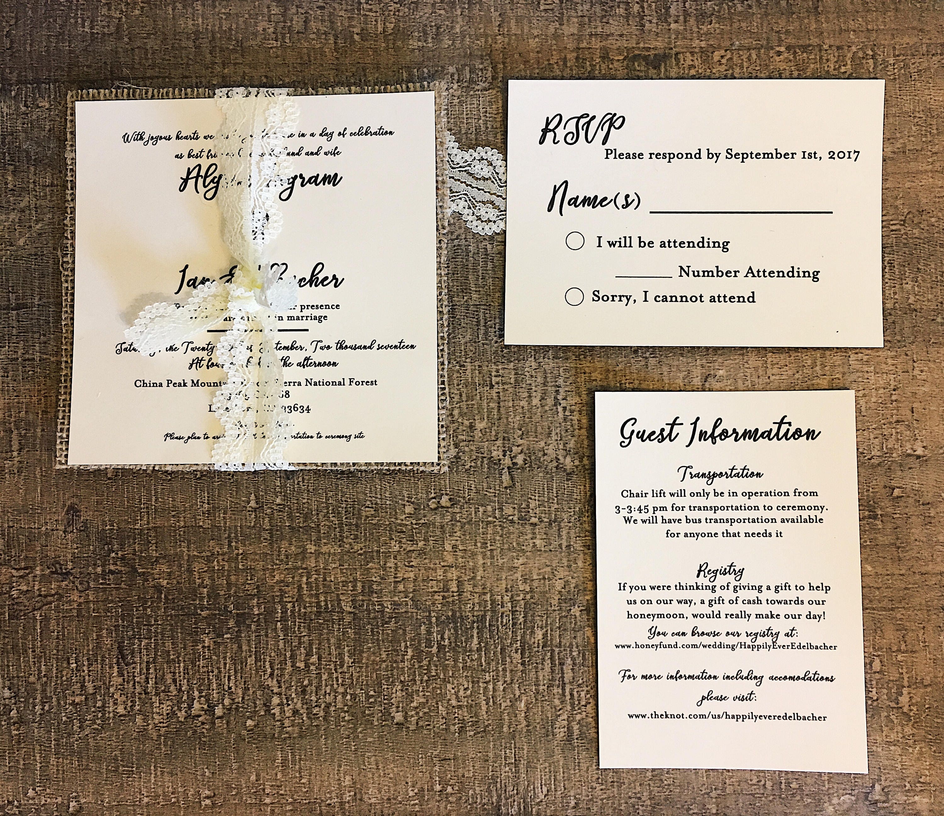 Square Wedding Invitation 5 x 5 Wedding invitation Lace | Etsy
