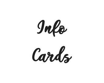 Info Karten Boho modern minimalistisch für Hochzeitseinladungen