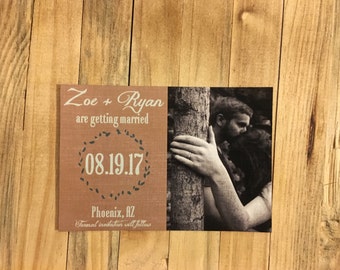 Kranz Save the Date, Floral Save the Date, Rustikale Save the Date Postkarten, Foto Speichern Sie das Datum, Mint Save the Date, Save the Date Postkarten