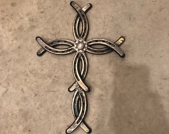 Horse Shoe Cross or Jesus Fish horseshoe cross Infinity cross Home decor