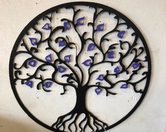 Metal Tree of life wall hanger perfect size for any wall tree of life powder coat and color finish