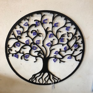 Metal Tree of life wall hanger perfect size for any wall tree of life powder coat and color finish