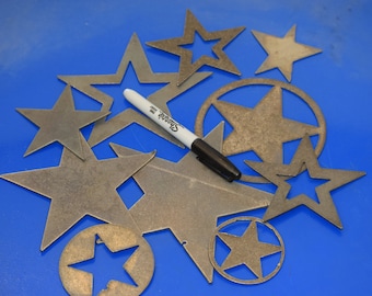 10 large random Decorative Metal Stars 10 at a time