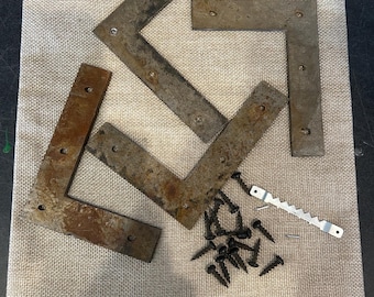 Picture frame building kit rustic L brackets and screws barnwood frame building kit