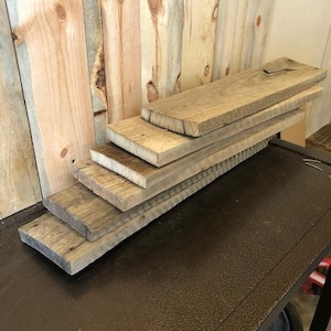 Rustic Weathered Reclaimed Barn wood (2) 24&quot; long Boards Salvaged Weathered Distressed Lumber DIY barn wood projects 24&quot;Lx5.5Wx1&quot;H
