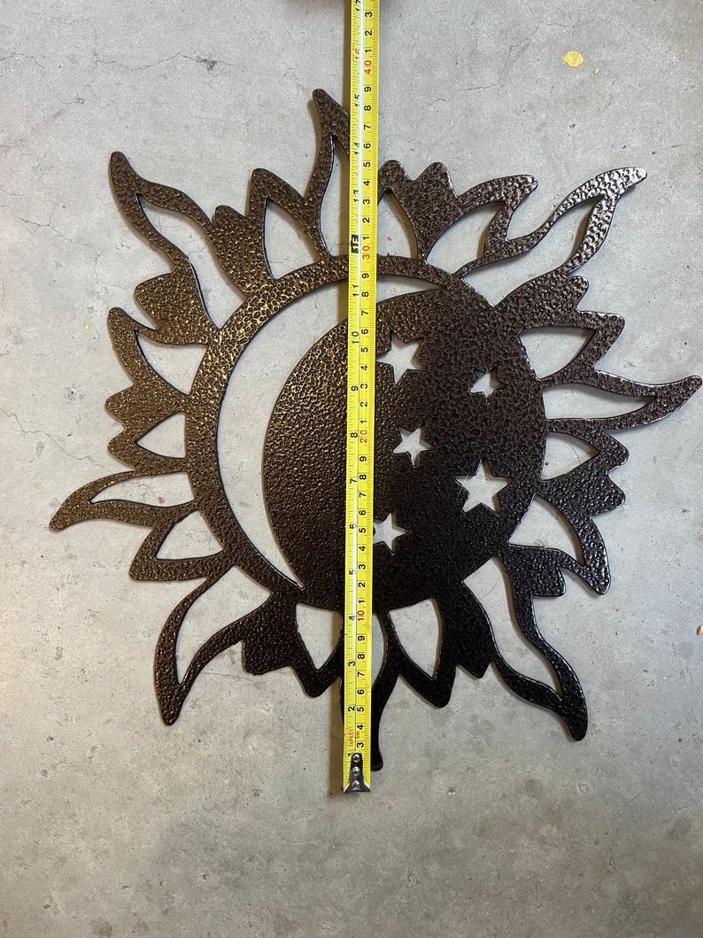 Sun and Moon With Stars Metal Sign Galactic Art - Etsy